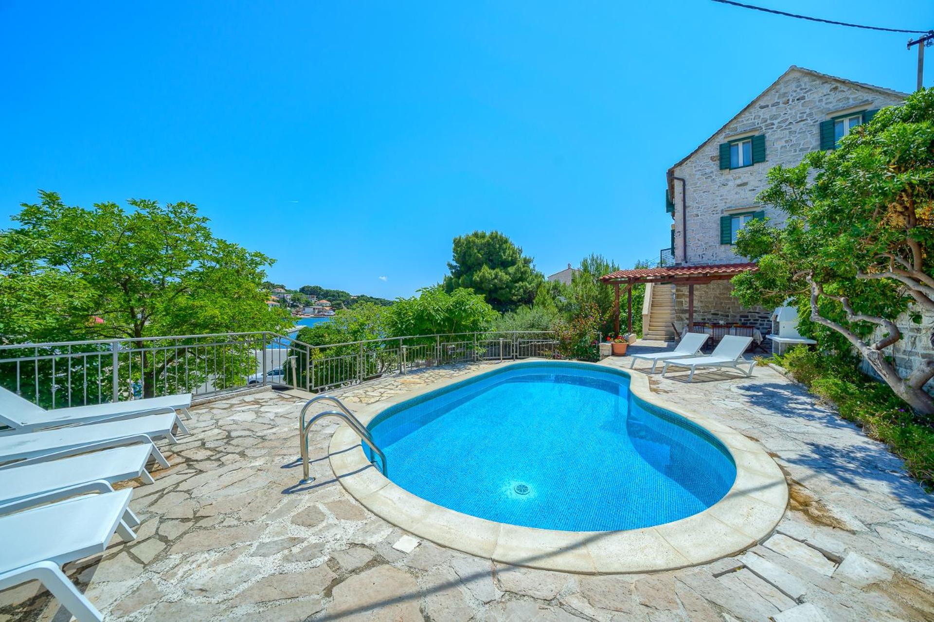 Villa Bonaca Perfect Location For A Holiday With Friends Or Family, Heated Pool Sumartin Dış mekan fotoğraf
