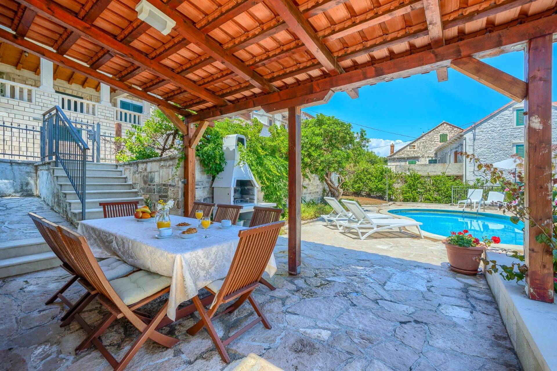 Villa Bonaca Perfect Location For A Holiday With Friends Or Family, Heated Pool Sumartin Dış mekan fotoğraf